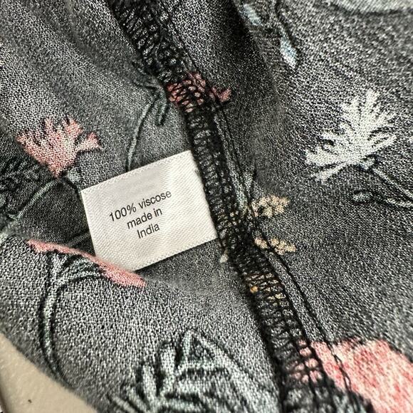 Lane Bryant Black Floral Maxi Dress Size 14 3/4 Sleeve Pockets Stretch NWT - Picture 12 of 16